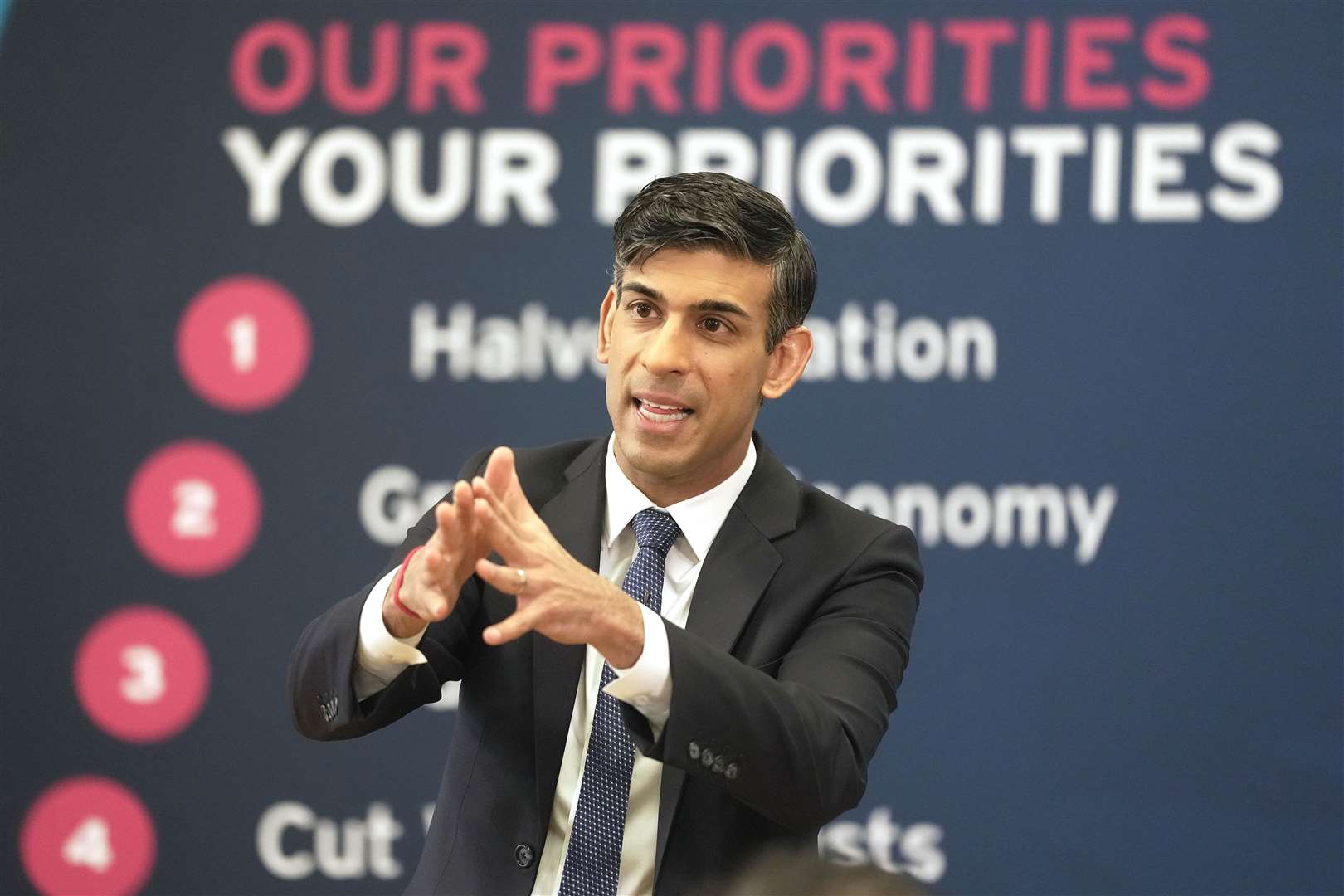 Rishi Sunak takes part in a Q&A session, following the announcement of a £160 million plan that will “stamp out” anti-social behaviour (Kin Cheung/PA)
