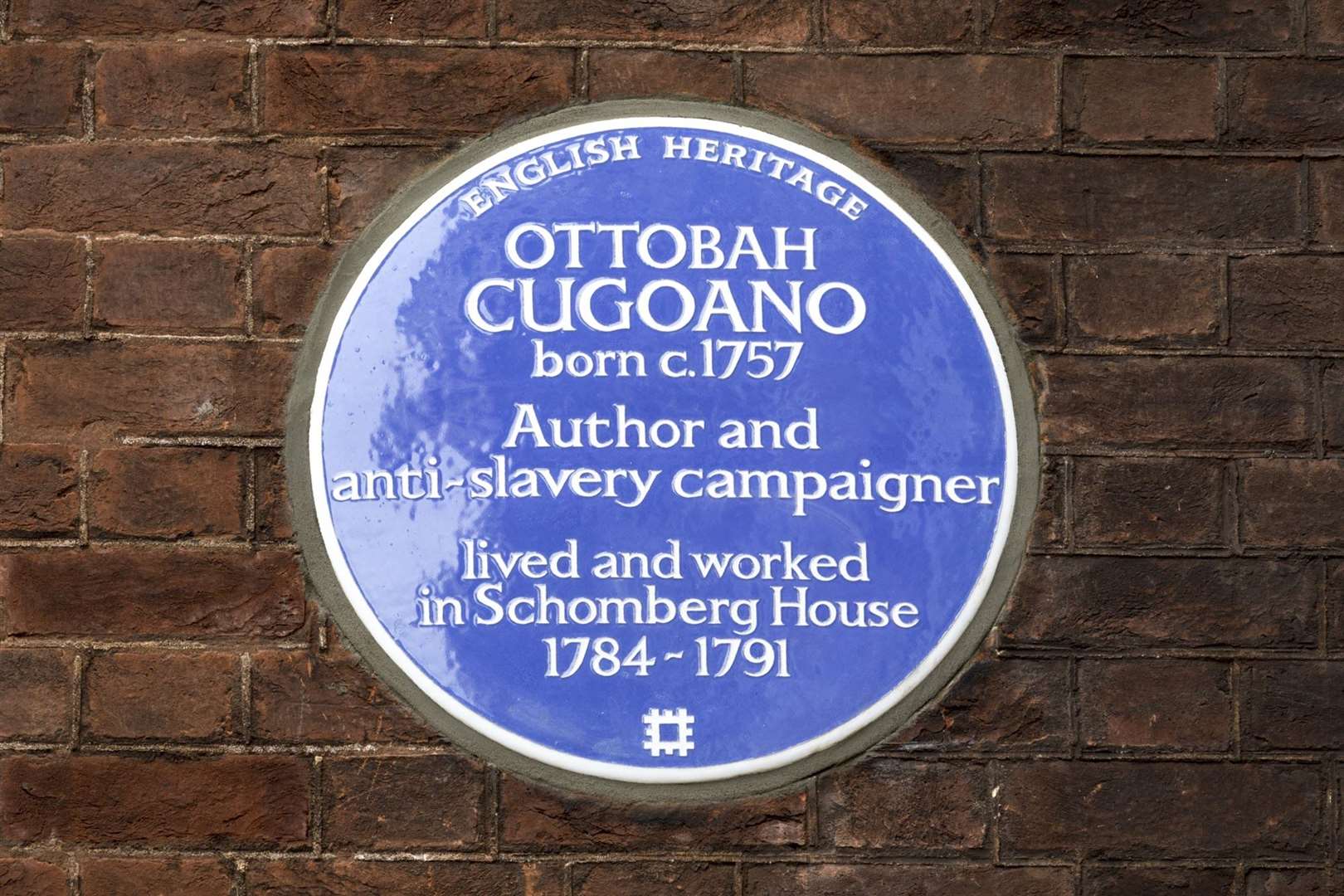 Blue plaque to Ottobah Cugoano (English Heritage/PA)
