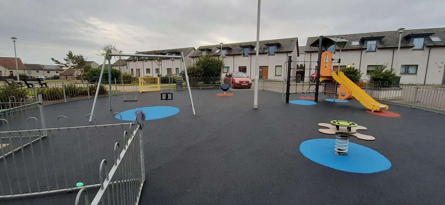 The new playpark in Portsoy's Murray Place, near Sanctuary Homes’ development on the old Campbell Hospital site.