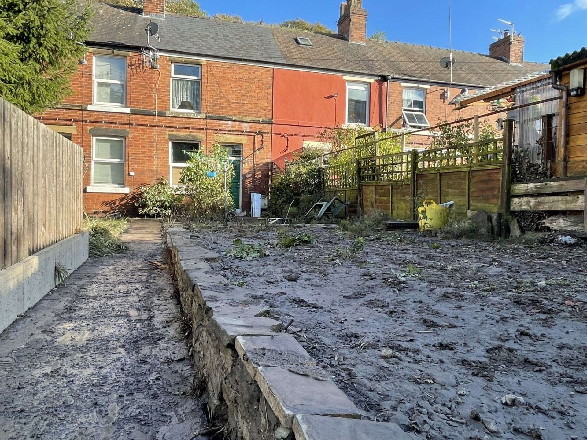 A general view of Tapton Terrace in Chesterfield, Derbyshire, showing the property where Maureen Gilbert, 83, was found dead on Saturday (Matthew Cooper/PA)
