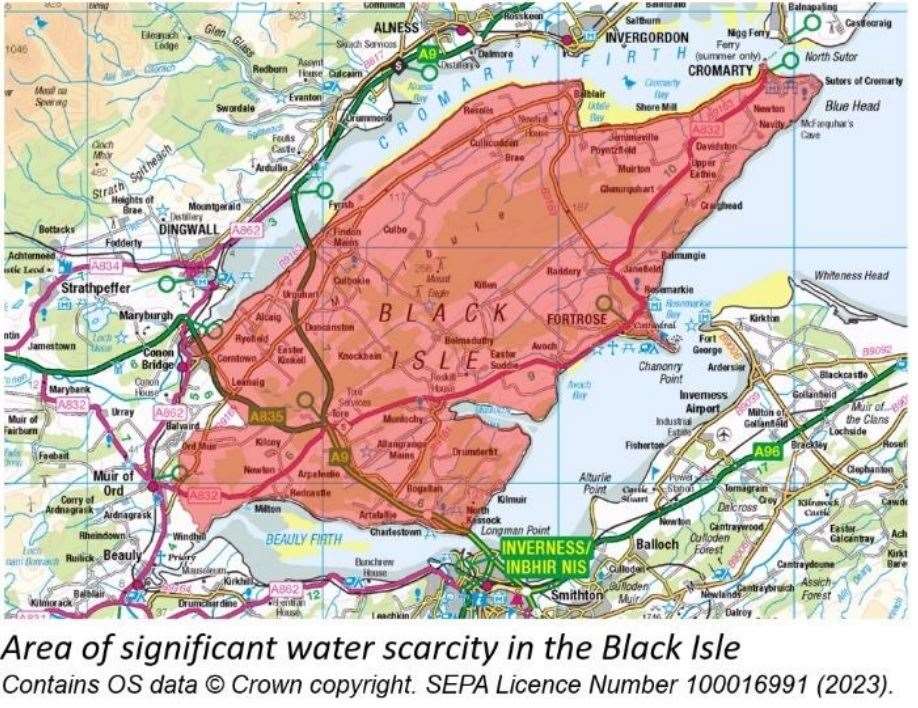 The Black Isle has seen restrictions placed on water abstraction