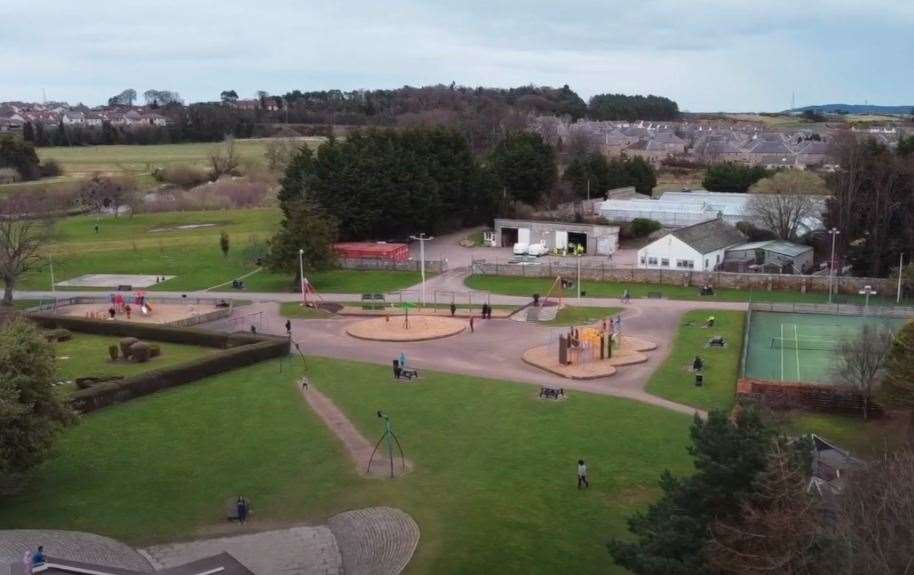 The play area at Elgin's Cooper Park.