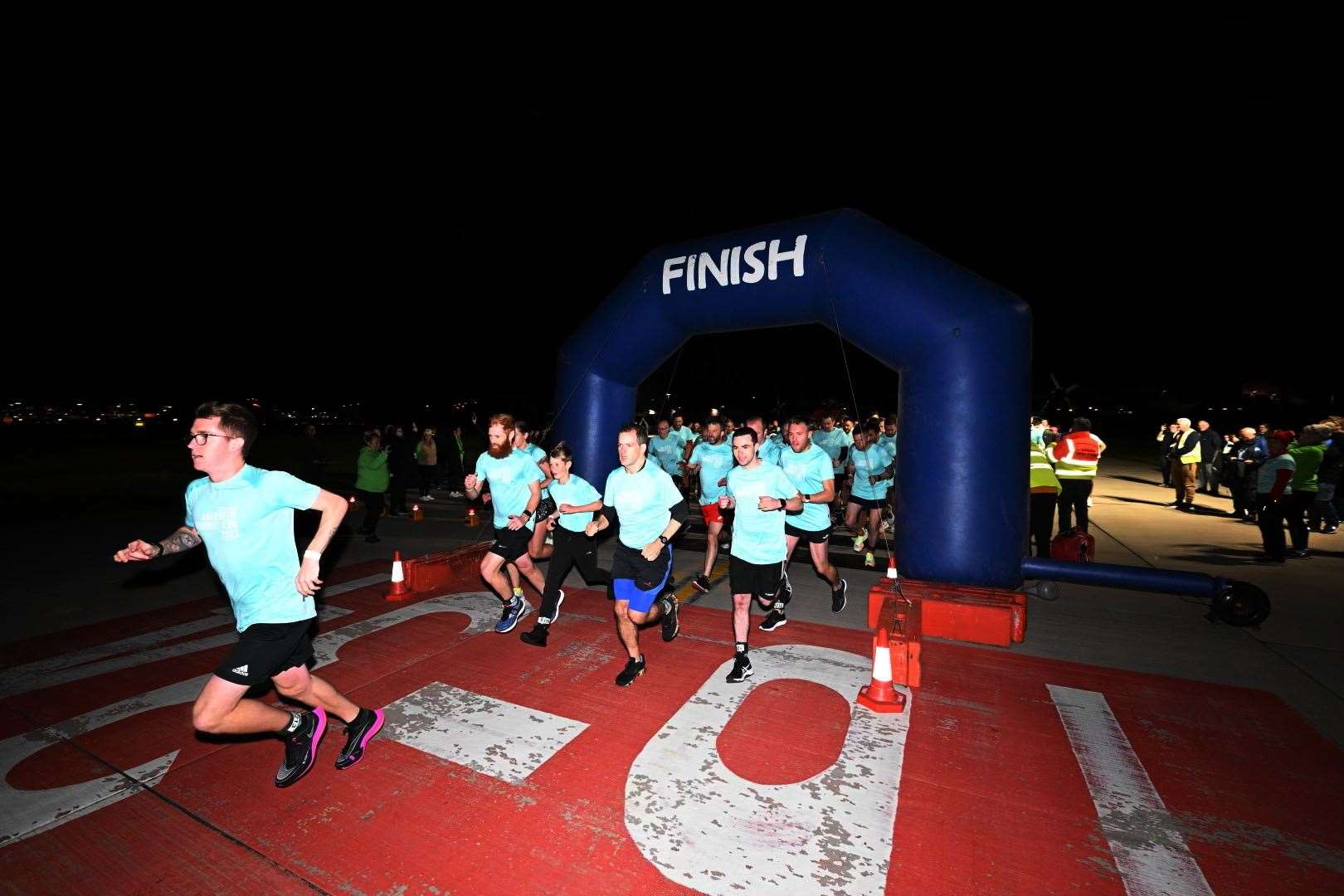 Runners set off on the Runway Run at Dyce