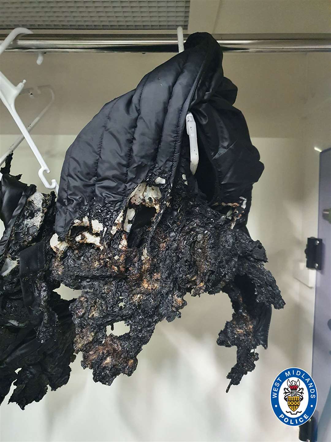 Burnt clothing recovered after Mohammed Rayaz was set on fire (West Midlands Police/PA)