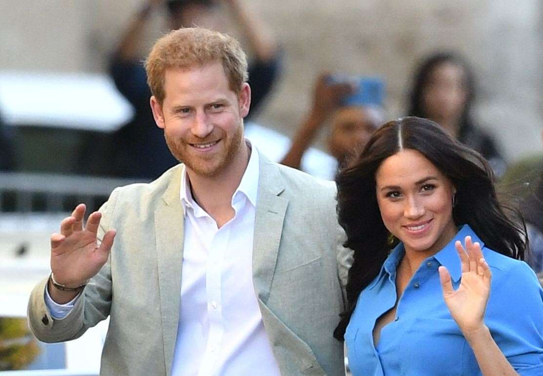 In the article, Meghan recalls being in a hospital bed while holding husband Harry’s hand (Dominic Lipinski/PA)