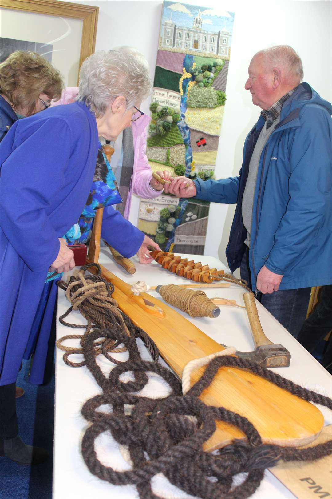 Some of the accoutrement pertaining to Viking sailing which guest Andy Wrate brought along to illustrate his talk on Wedneday Picture: Griselda McGregor