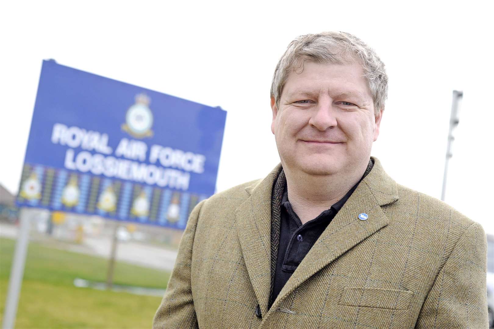 Angus Robertson outside RAF Lossiemouth in 2014.