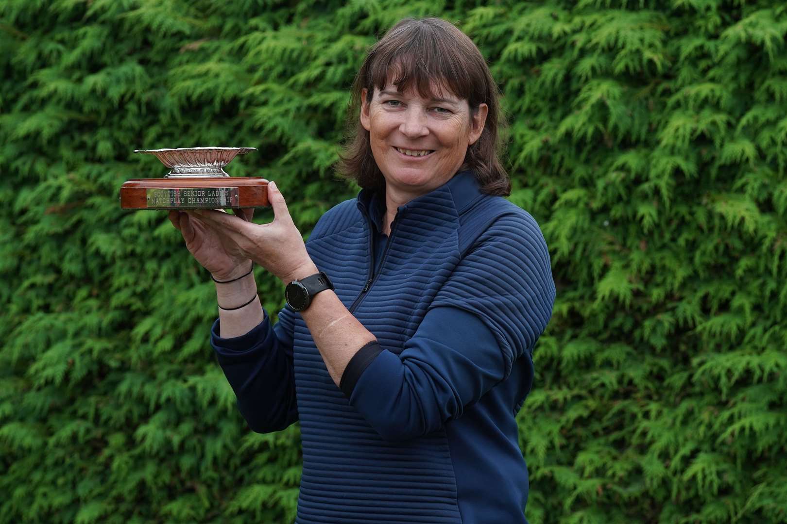 Karen Ferguson-Snedden takes the championship title. Picture: Scottish Golf
