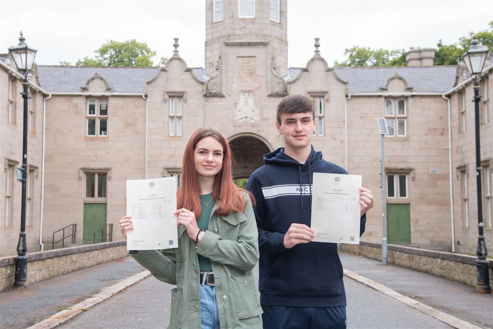 Eirhin McVey (left) and Cohen Chisholm (right)...Gordon Schools, Huntly, Exam Results. ..Picture: Daniel Forsyth..
