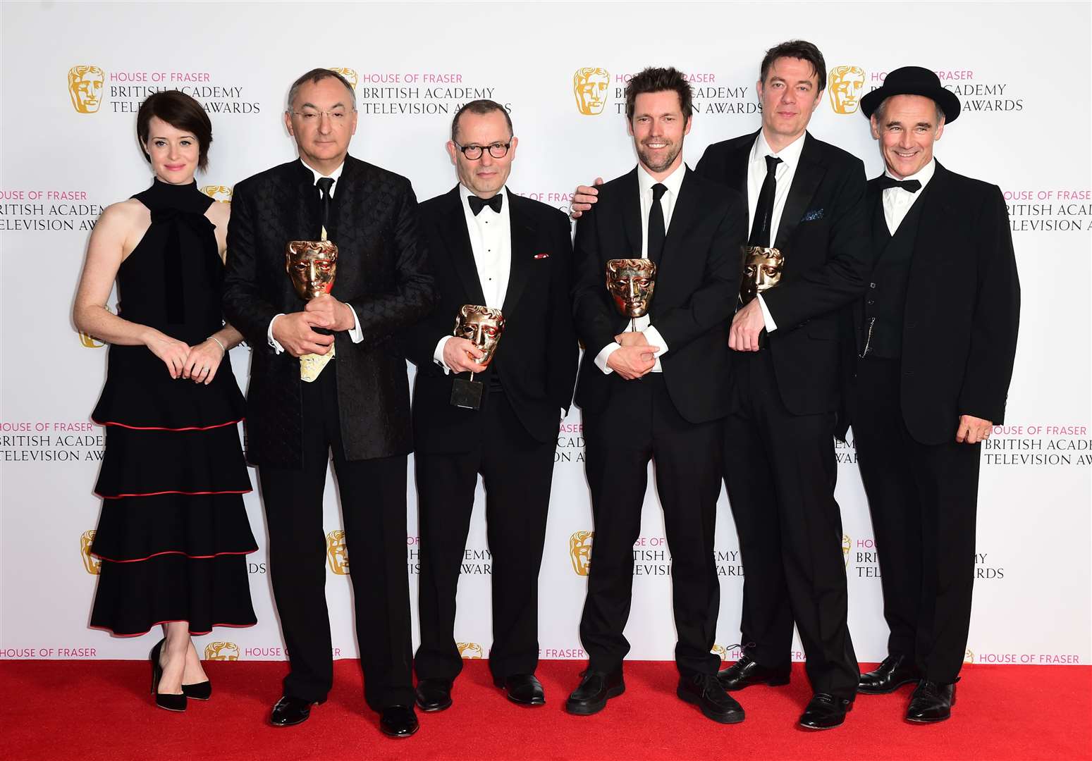 The cast of Wolf Hall at the Bafta TV Awards in 2016 (Ian West/PA)