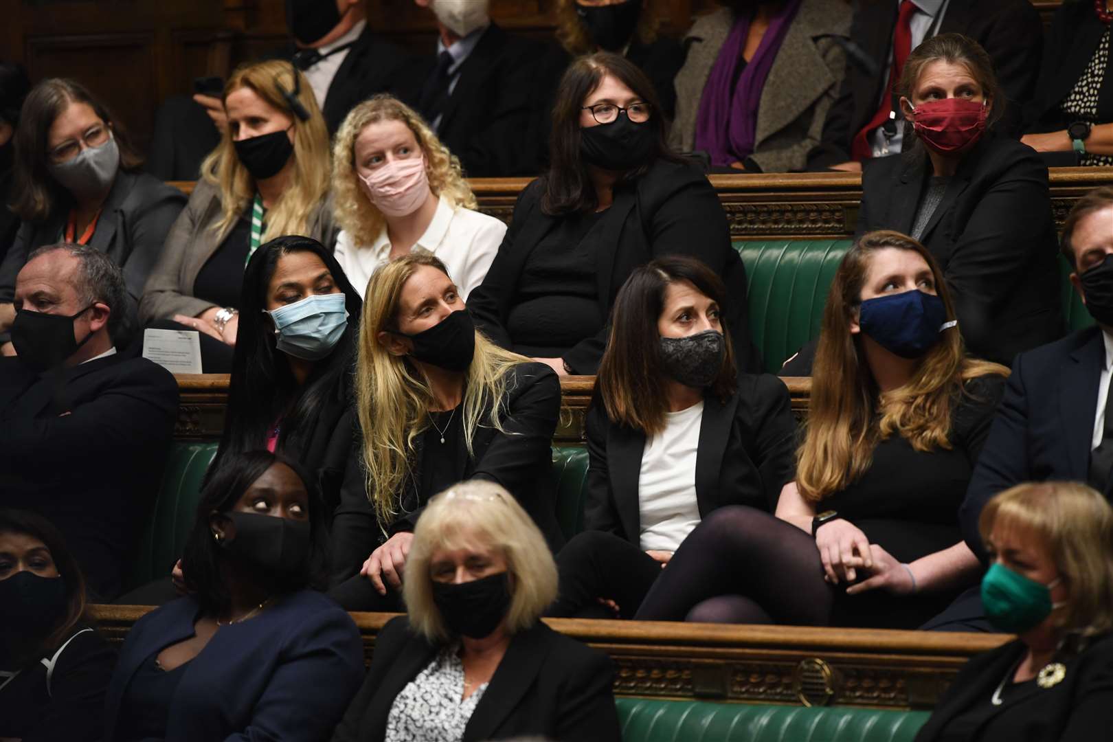 Masks were more apparent on Opposition benches (UK Parliament/Jessica Taylor)