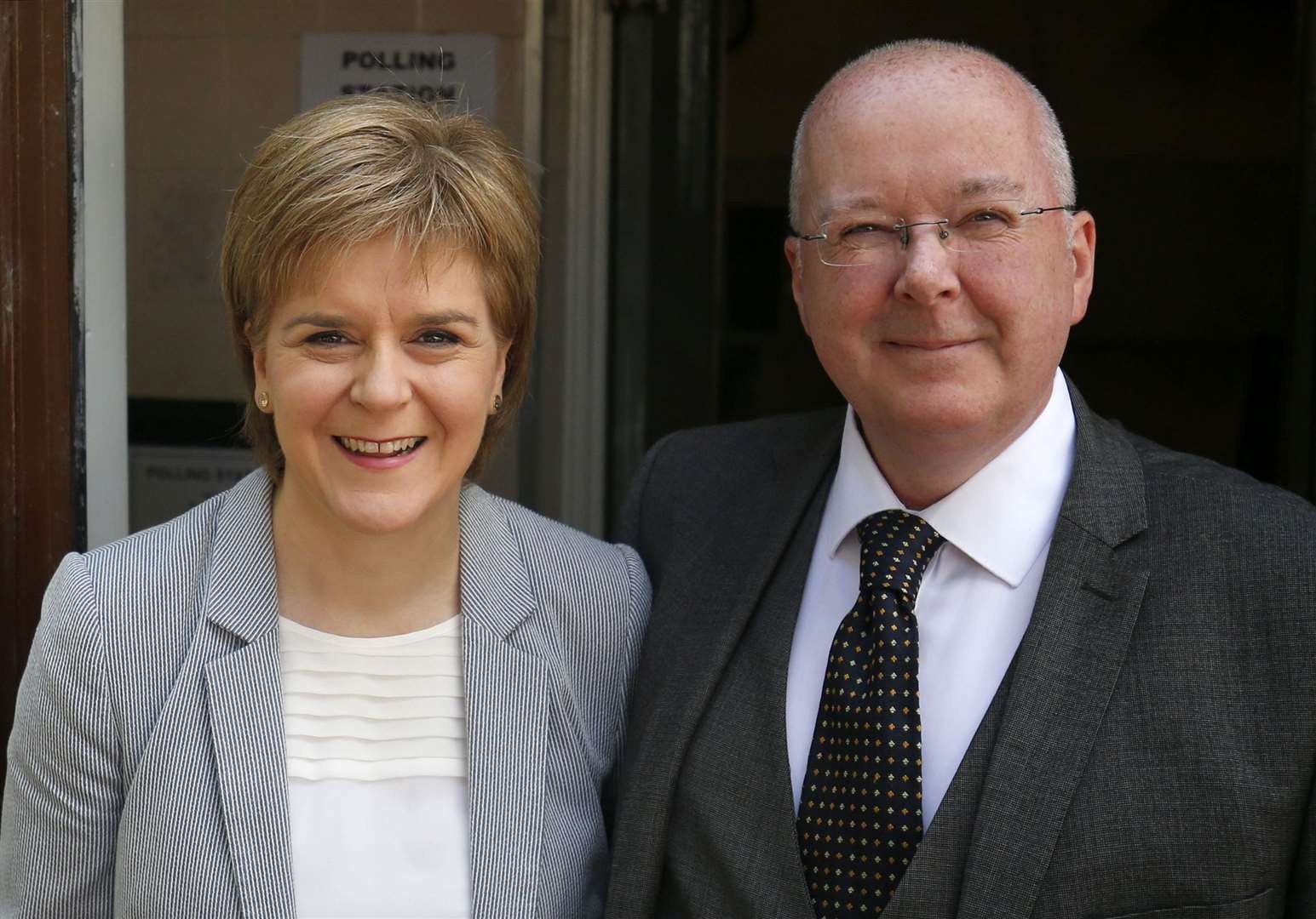 First Minister Nicola Sturgeon with her husband Peter Murrell (Jane Barlow/PA)