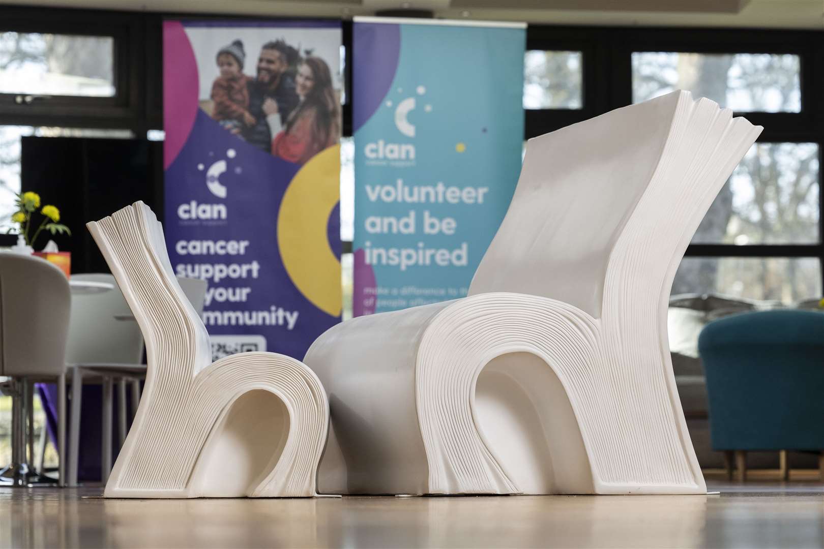 The bookbench sculotures will be available for sponsorship.