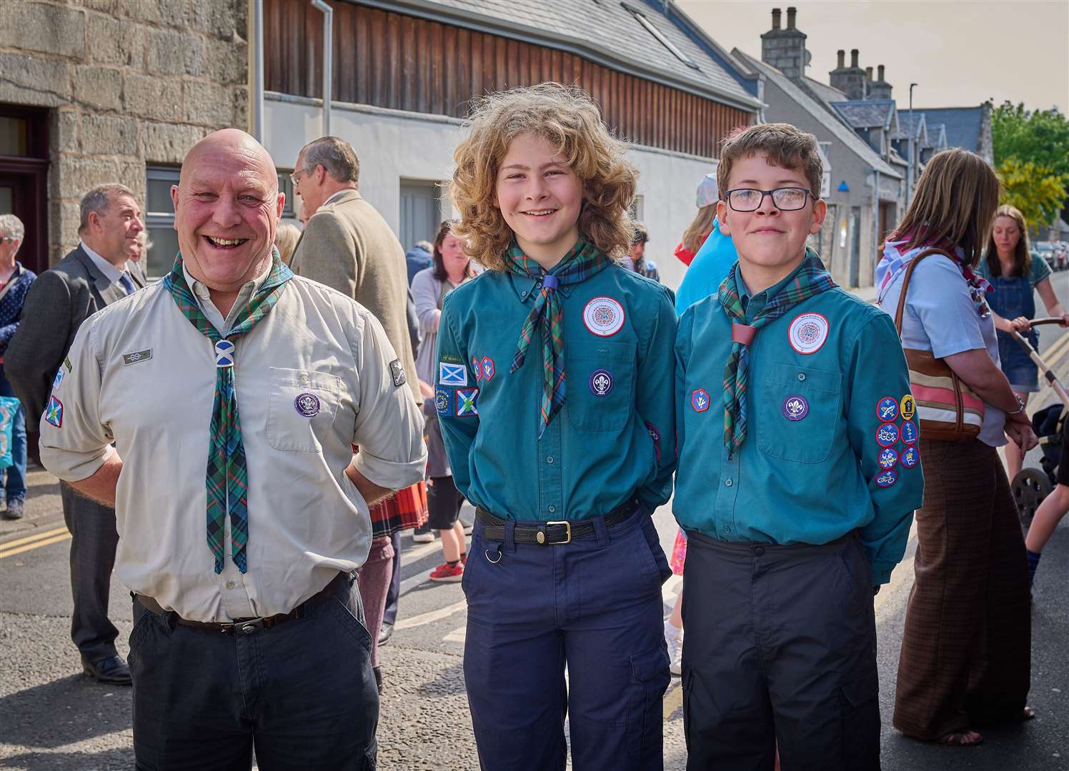 Huntly Scouts at the ceremony...Picture: Dave Simpson