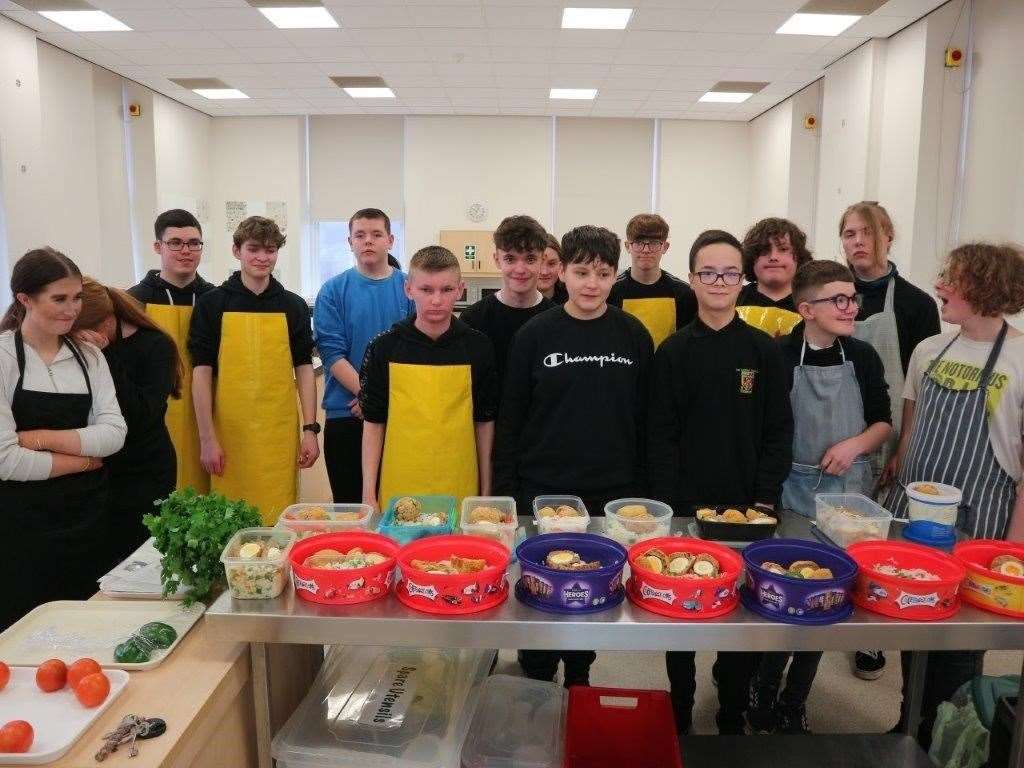 Pupils in S3 used some of the Fair Trade rice, sold as part of the challenge, in a Home Economics lesson.