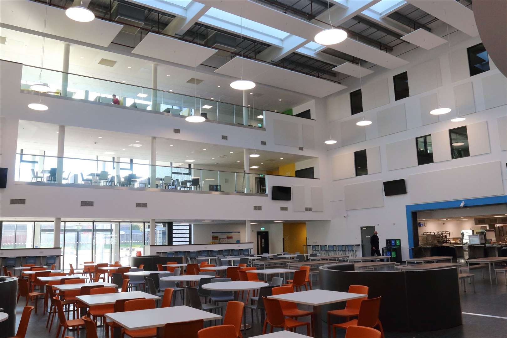 The atrium forms the heart of the new Academy.