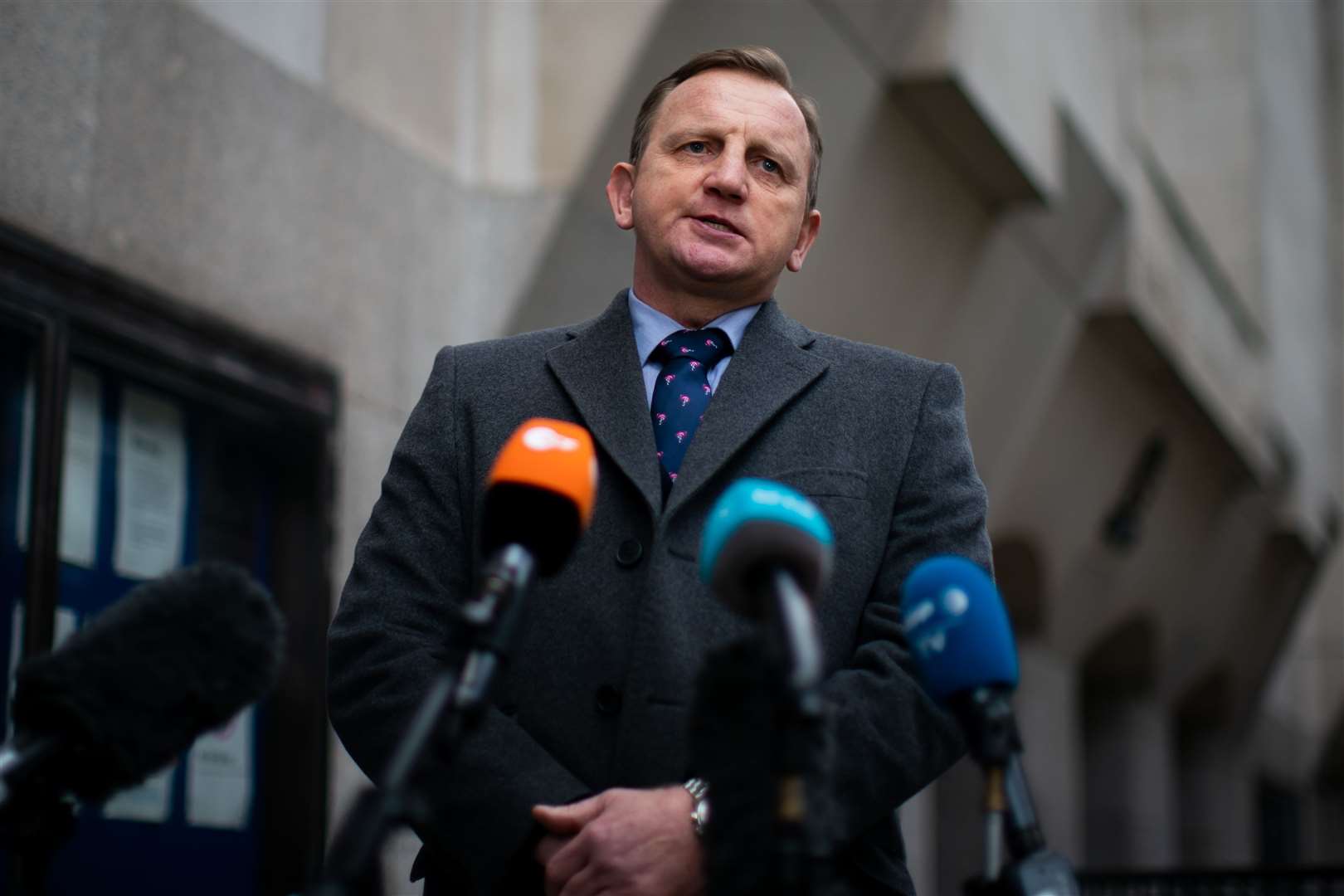 DCI Daniel Stoten gives a statement outside the Old Bailey (Aaron Chown/PA)