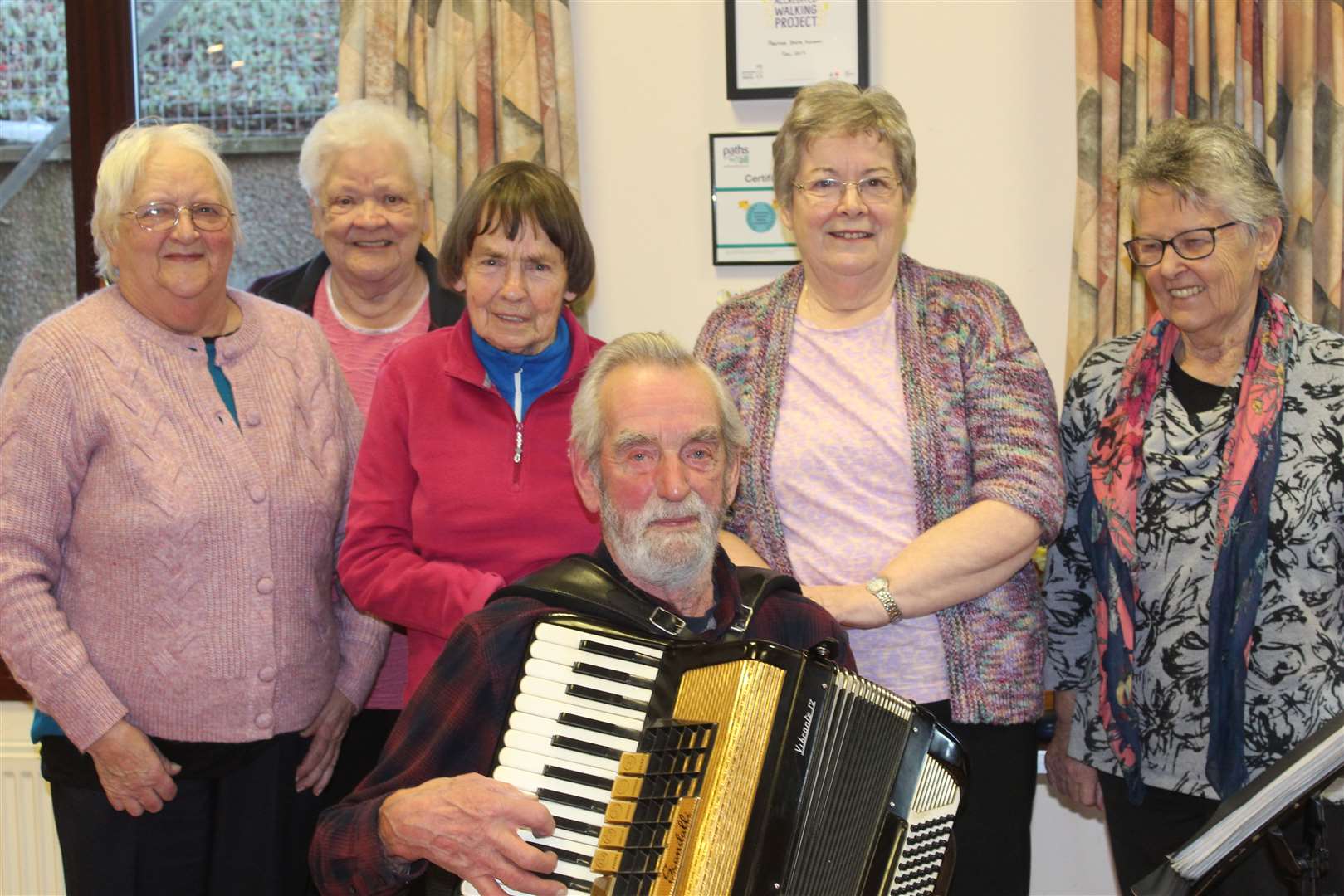 Accordionist Ian Booth entertained the Tuesday Centre meeting in Kemnay Village Hall. Picture: Griselda McGregor
