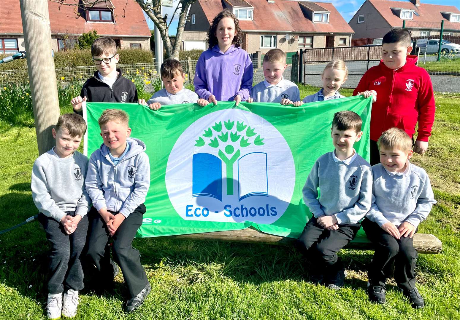 Tipperty School were presented with their 8th Eco Schools Green Flag. Picture: Phil Harman.