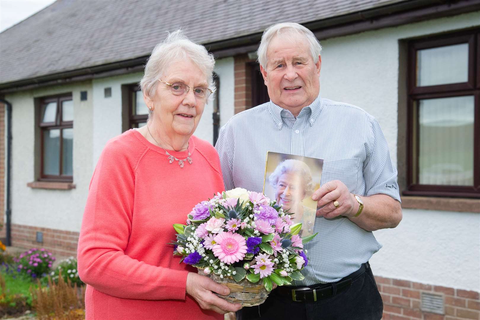 A diamond day for Charlie and Edna Cameron as they celebrate their 60th wedding anniversary at their Largue home. Picture: Daniel Forsyth.