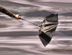 Gale force winds are predicted to last until 4pm today