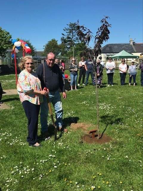 Meikle Wartle celebrated the jubilee with a tree planting and picnic in the park.