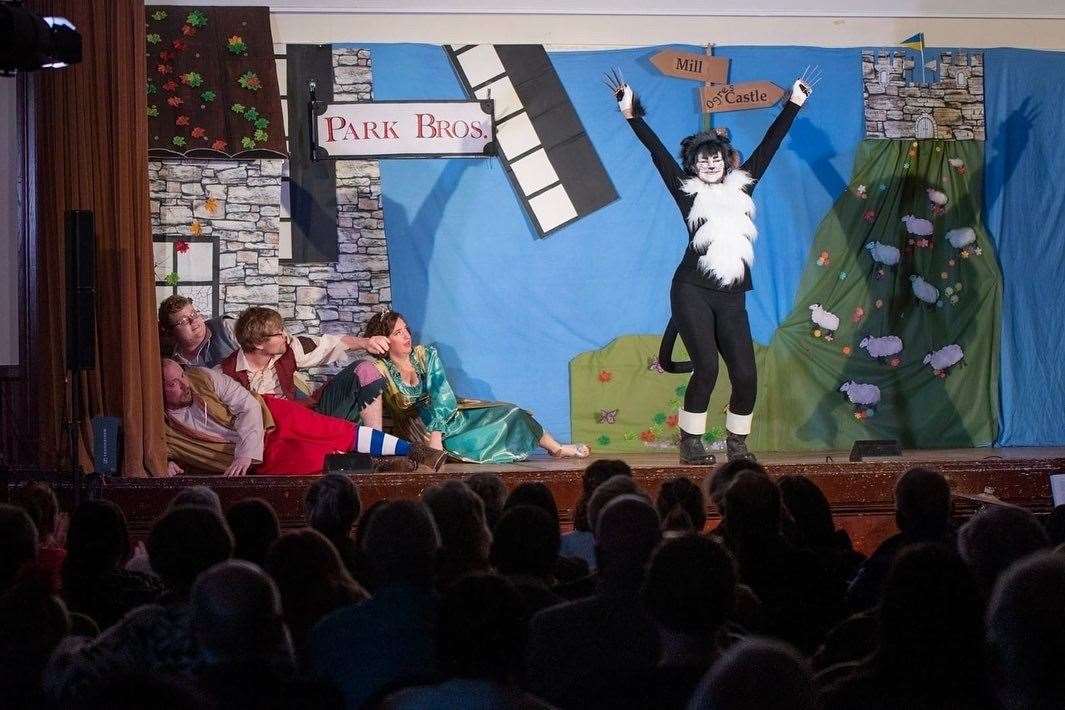 Last year's performance of Puss in Boots at Udny Green’s Dr Spence Memorial Hall.