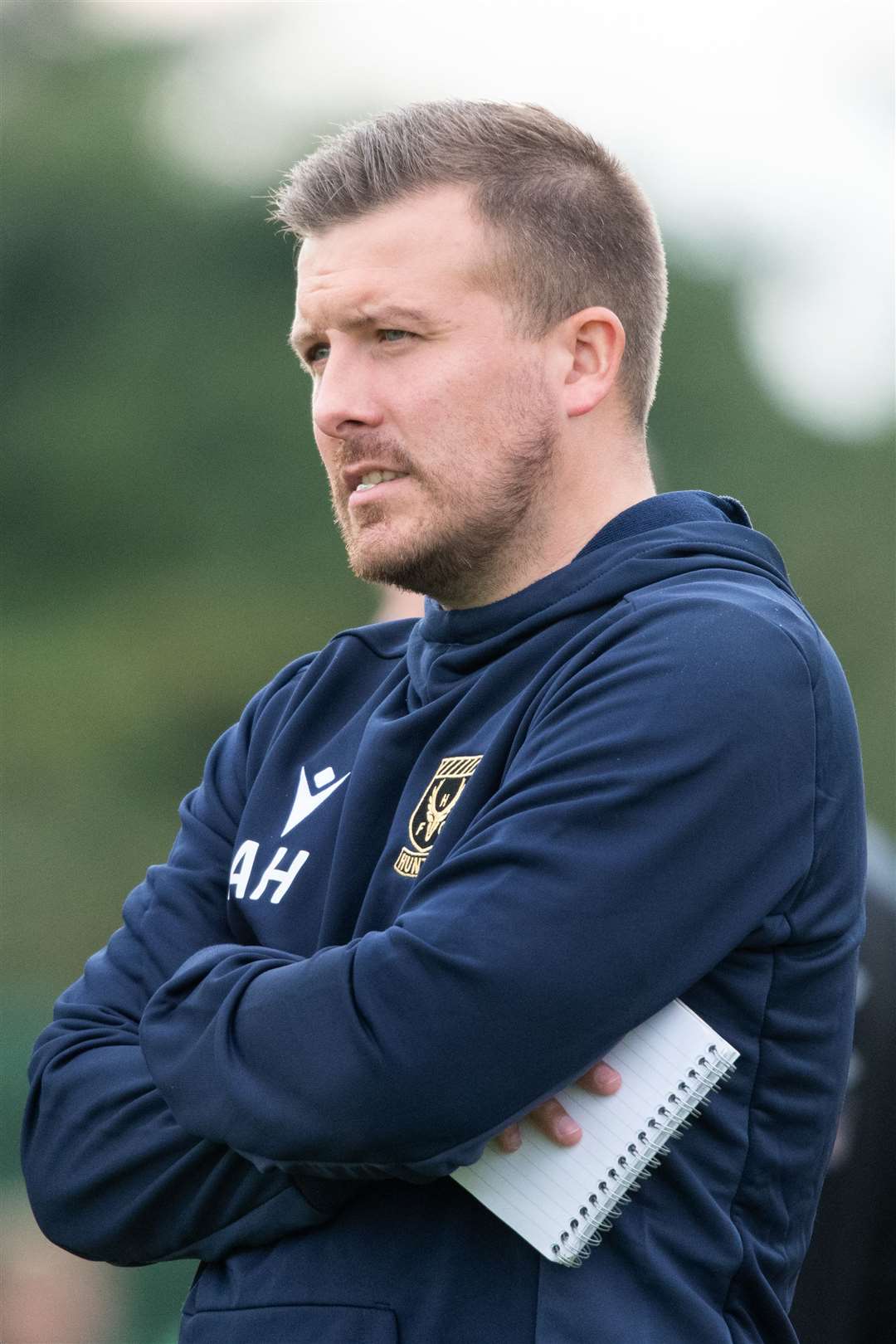 Huntly manager Allan Hale...Buckie Thistle FC (3) vs Huntly FC (0) - Highland Football League 23/24 - Victoria Park, Buckie 02/09/2023...Picture: Daniel Forsyth..