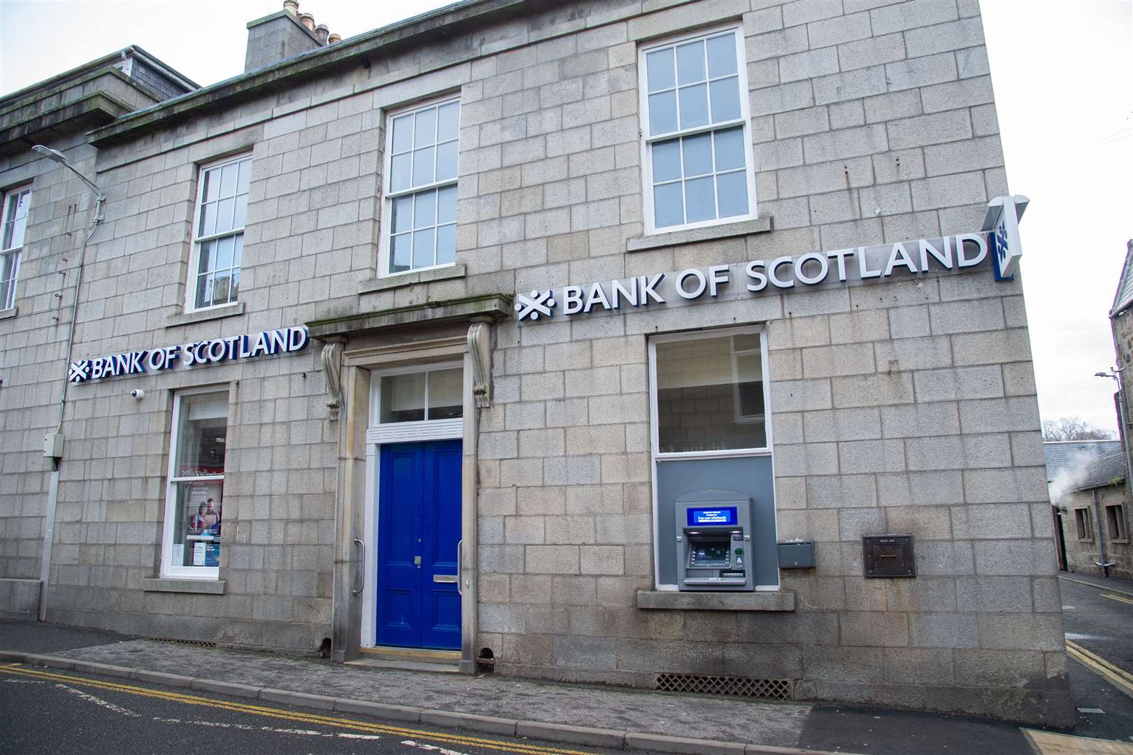 The Bank of Scotland branch at 2 Gordon Street, Huntly, is set to close ..Picture: Daniel Forsyth..