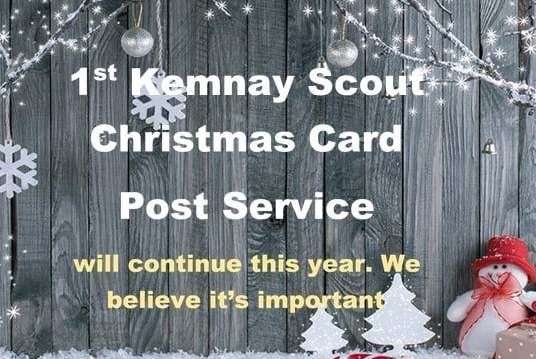 1st Kemnay Scout Group decided to go ahead with its Christmas card delivery service this year.