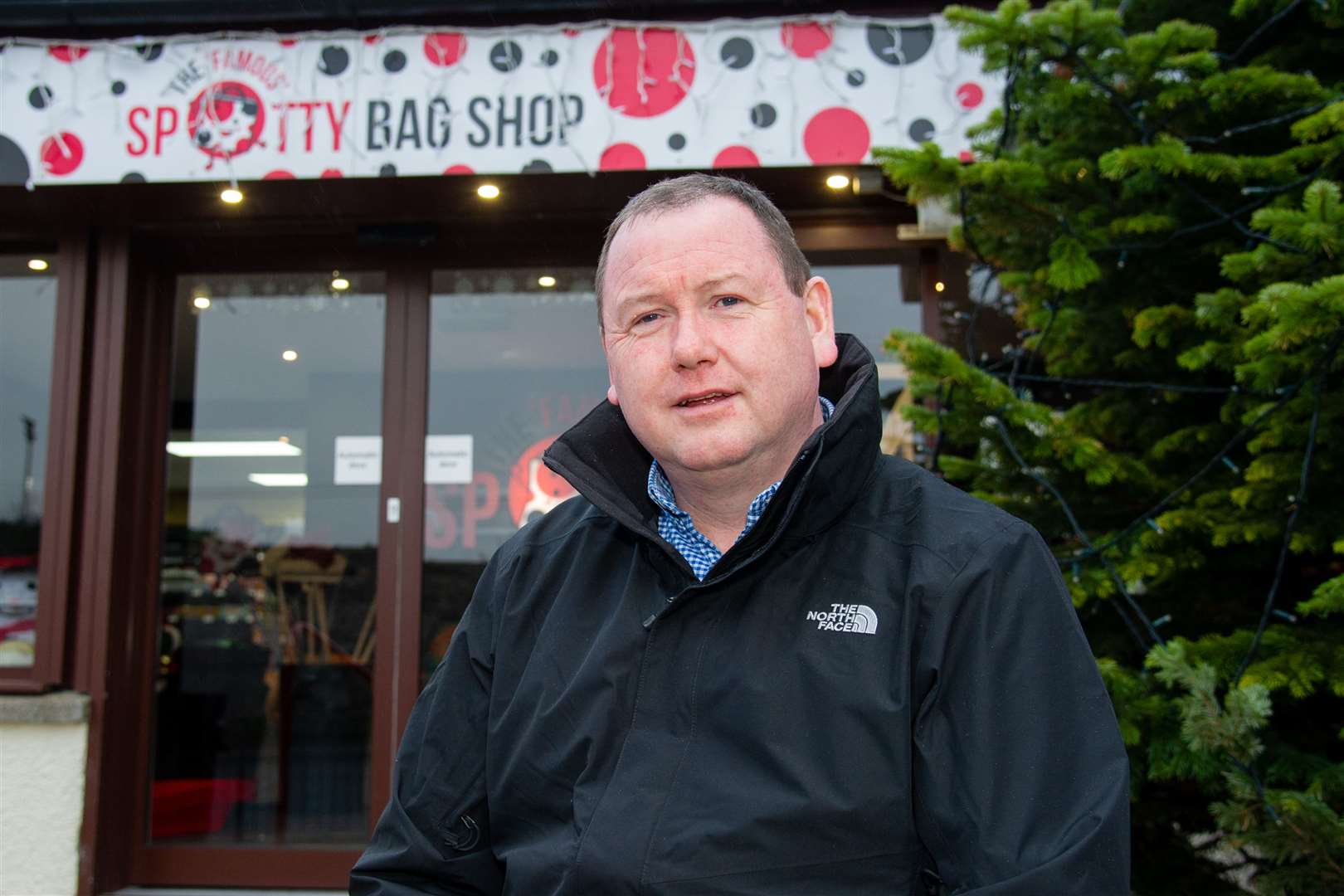 Banff's Des Cheyne – owner of the town's Spotty Bag Shop – has been awarded a British Empire Medal in the New Year Honours list. Picture: Daniel Forsyth
