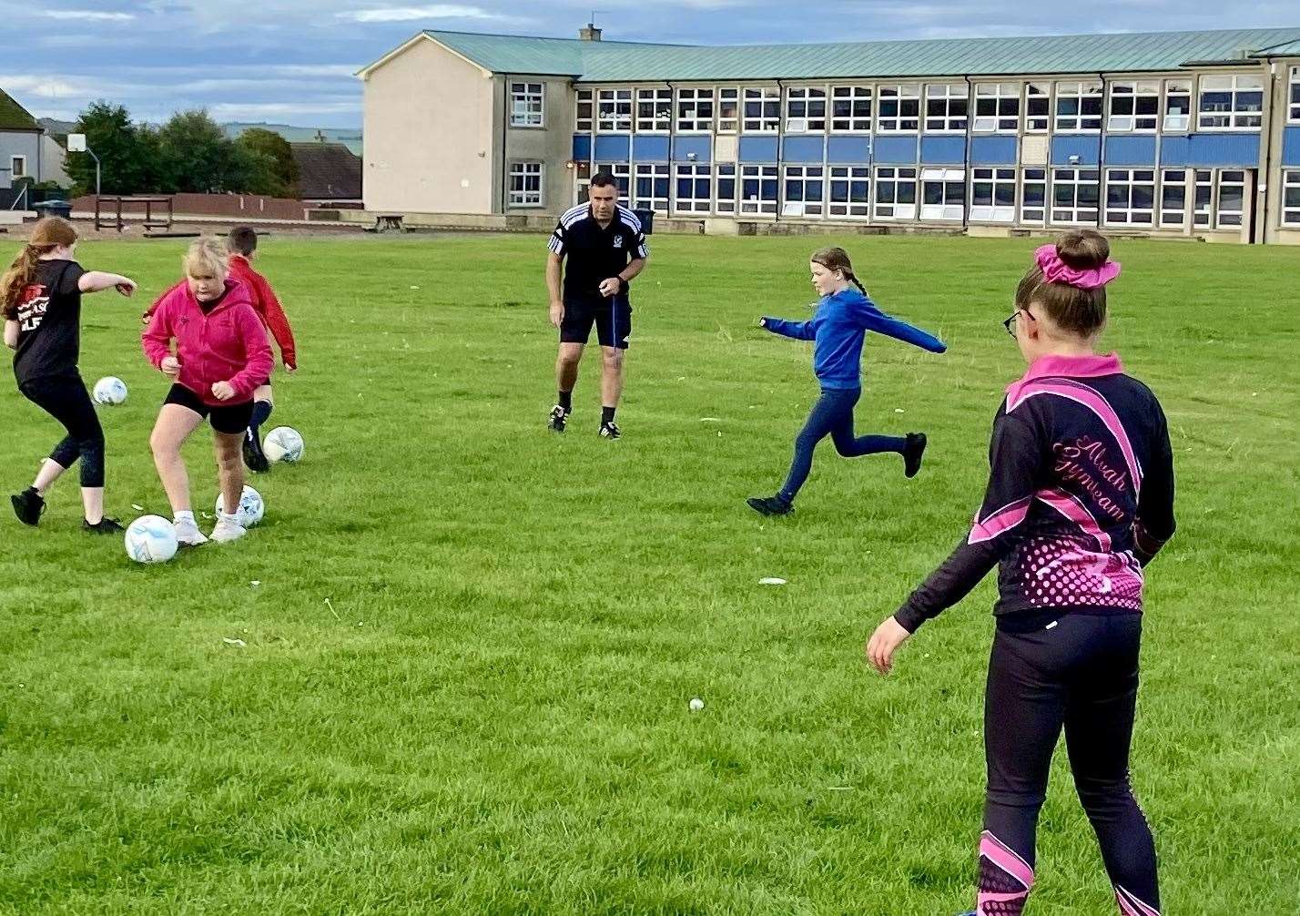 Pupils took part in sport at Macduff Primary School.
