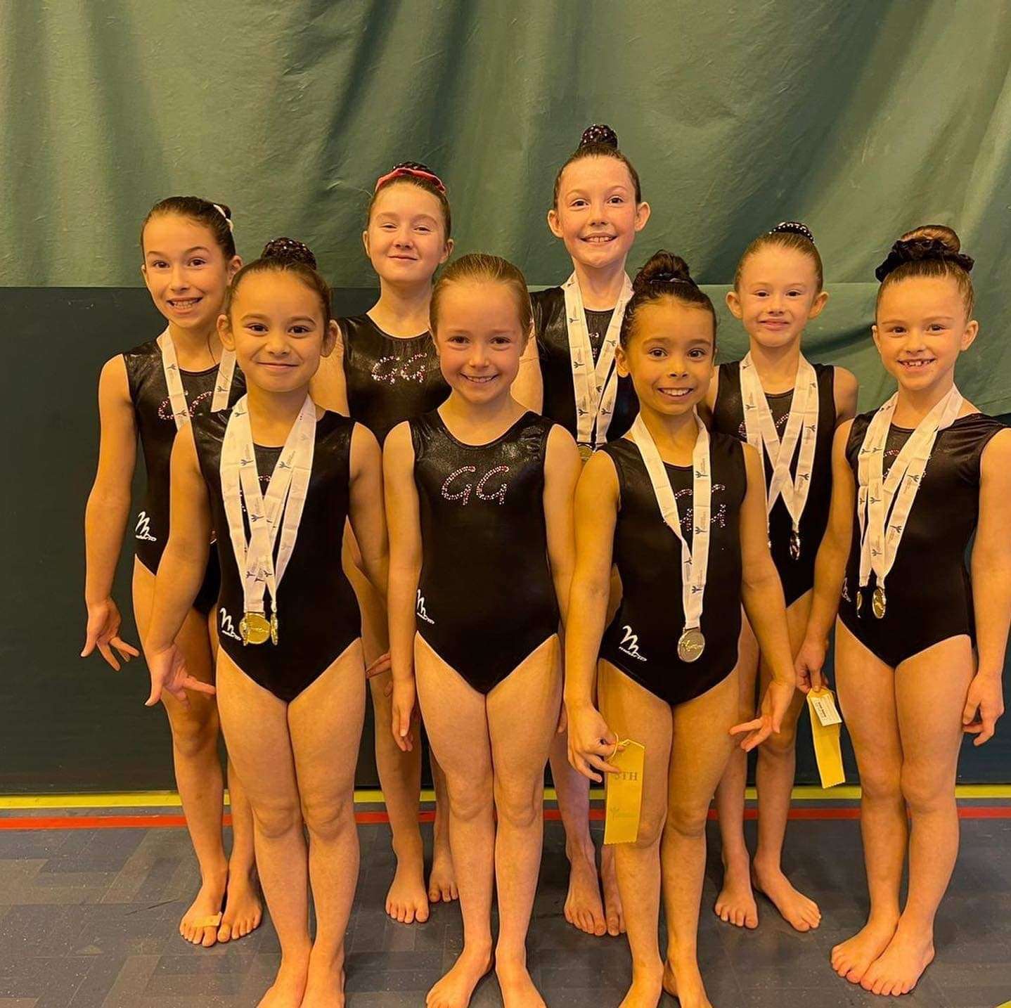 The 8 and 11 Years Beginners gymnasts.
