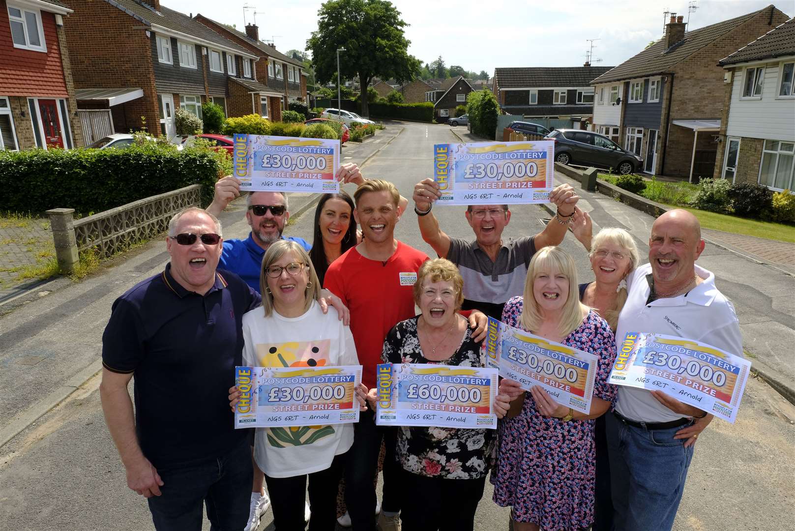 The neighbours’ postcode, NG5 6RT, was announced as a winner with the lottery on Sunday June 12 (Postcode Lottery/PA)
