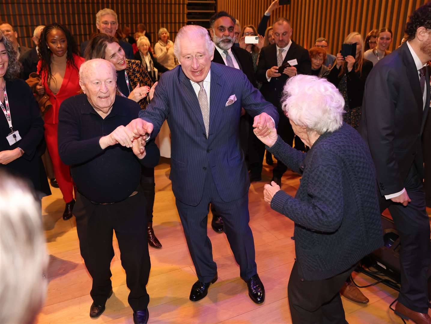 The King during a visit to the JW3 Jewish community centre in London as the Jewish community prepares to celebrate Chanukah (Ian Vogler/Daily Mirror)