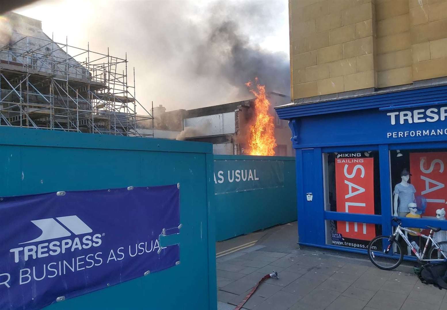 The fire ripped through Poundland in August 2022.