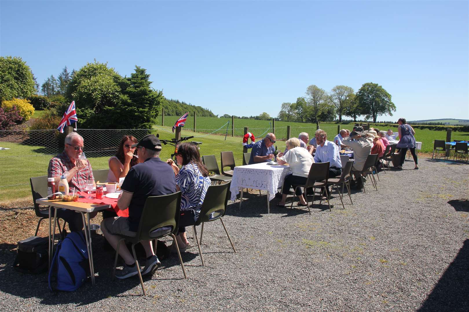 It was perfect weather for the celebration barbecue at Forglen Hall. Pictures: Kirsty Brown