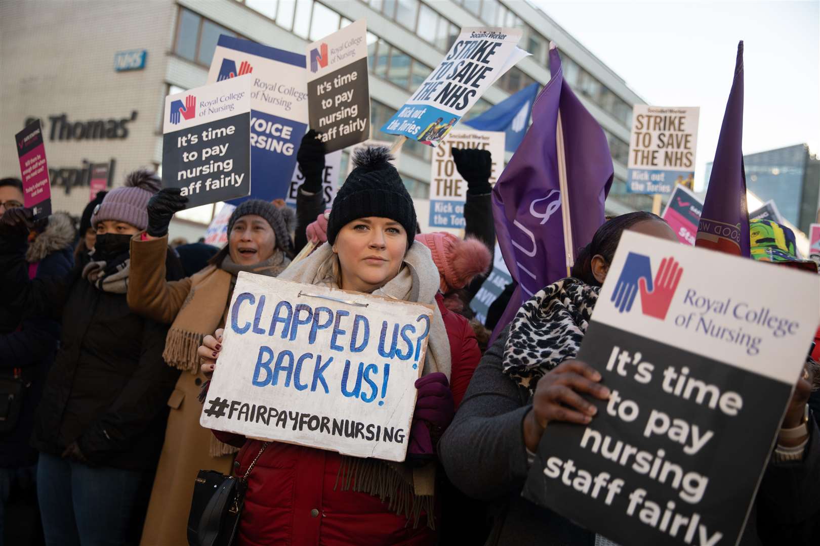 The ambulance strike comes after nurses staged their biggest-ever strike in the history of the NHS (Lucy North/PA)