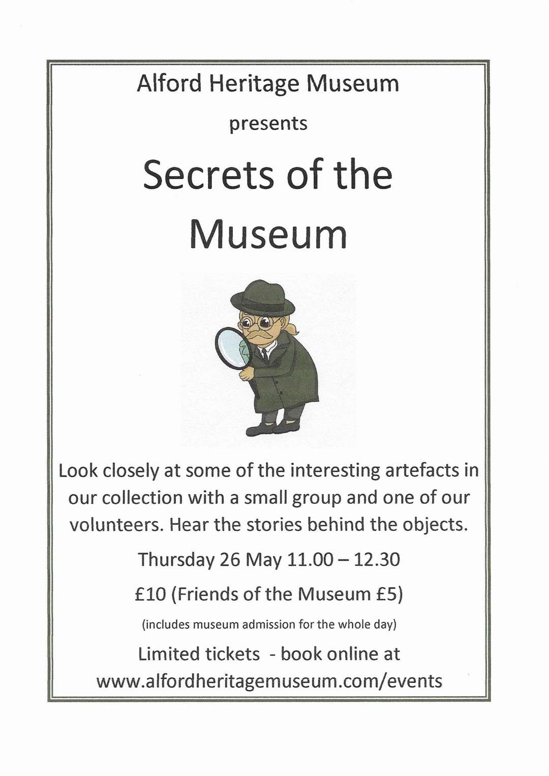 The new event will pair small groups with volunteers to learn about the museum's most interesting artefacts.