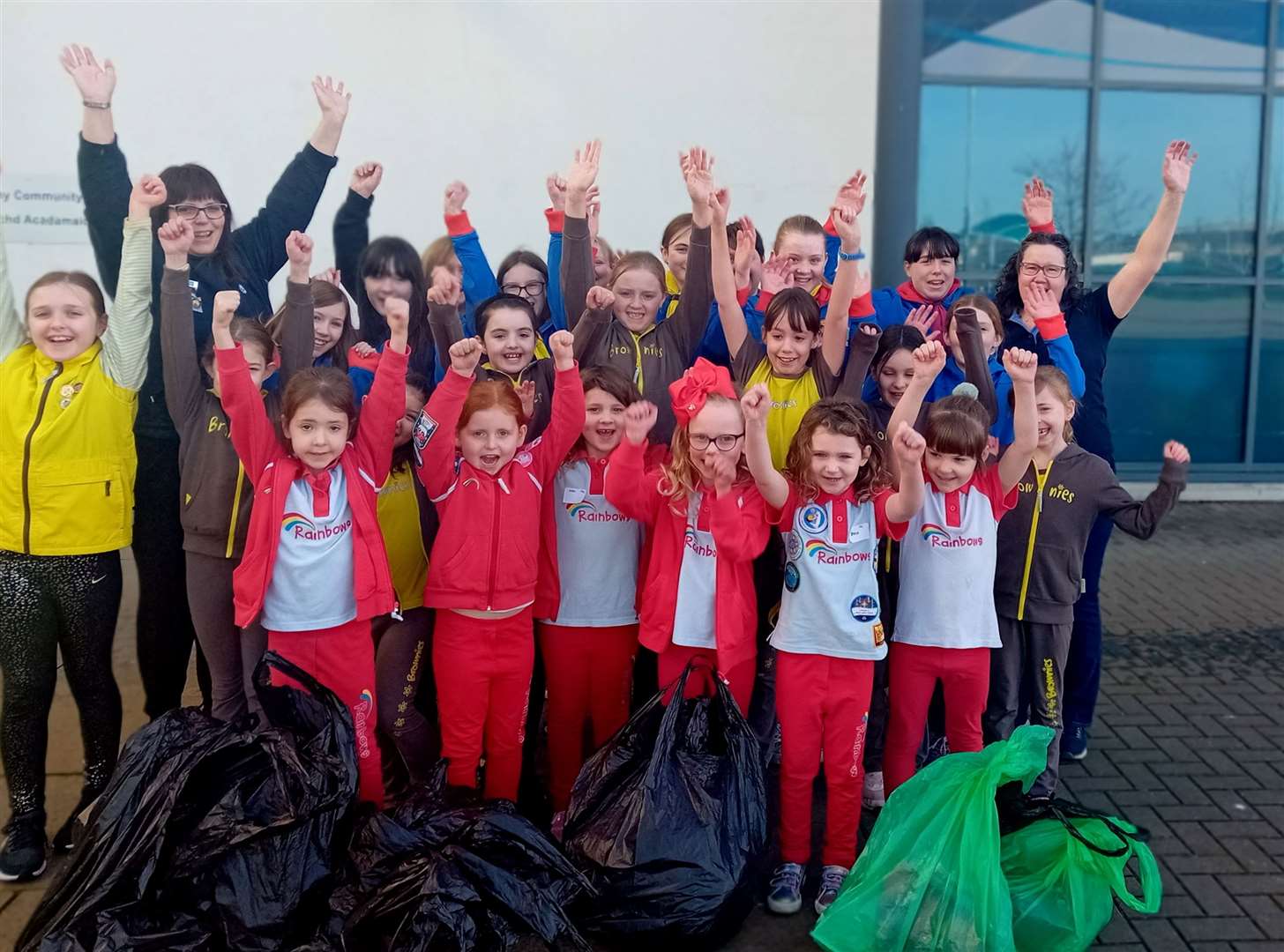 Thinking Day say the youngsters involved in a clean up around Ellon.