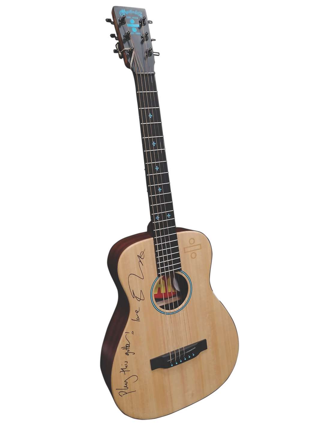 Ed Sheeran’s signature edition Martin guitar (Steven Coates/Ed Sheeran: Made In Suffolk Legacy Auction/PA)