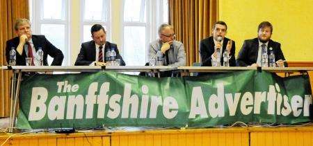 The top table at the Banffshire Advertiser hustings.