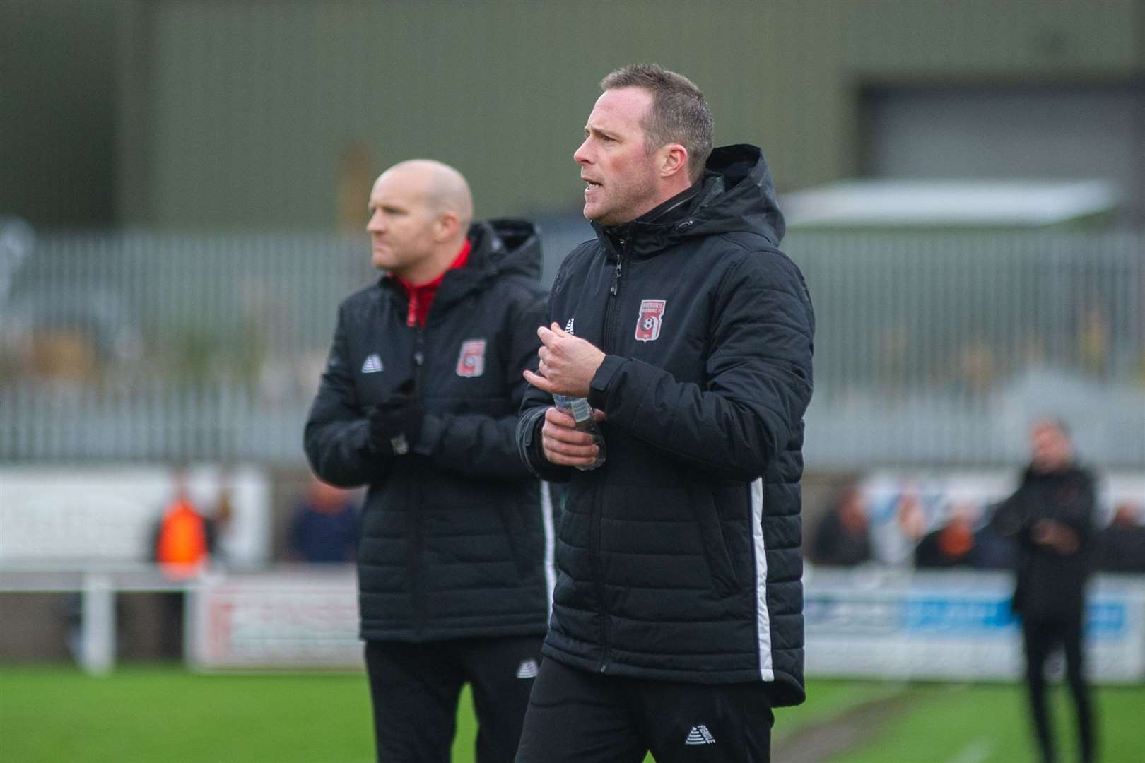 Steven Park (right) is stepping down as Inverurie Locos' assistant manager this weekend. Picture: Daniel Forsyth..
