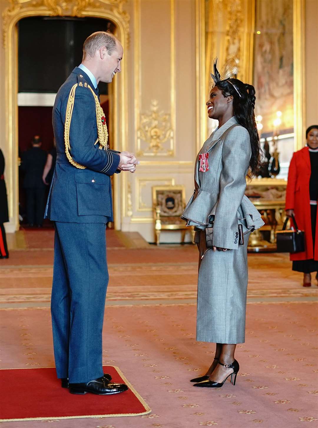 Eniola Aluko was given her MBE at Windsor Castle by the Prince of Wales (Aaron Chown/PA)