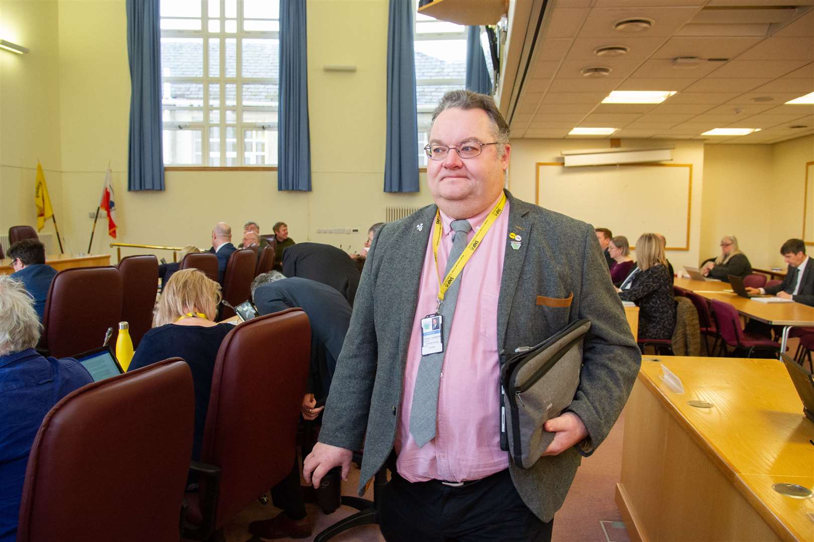 Moray Council leader Graham Leadbitter pictured before the lockdown.