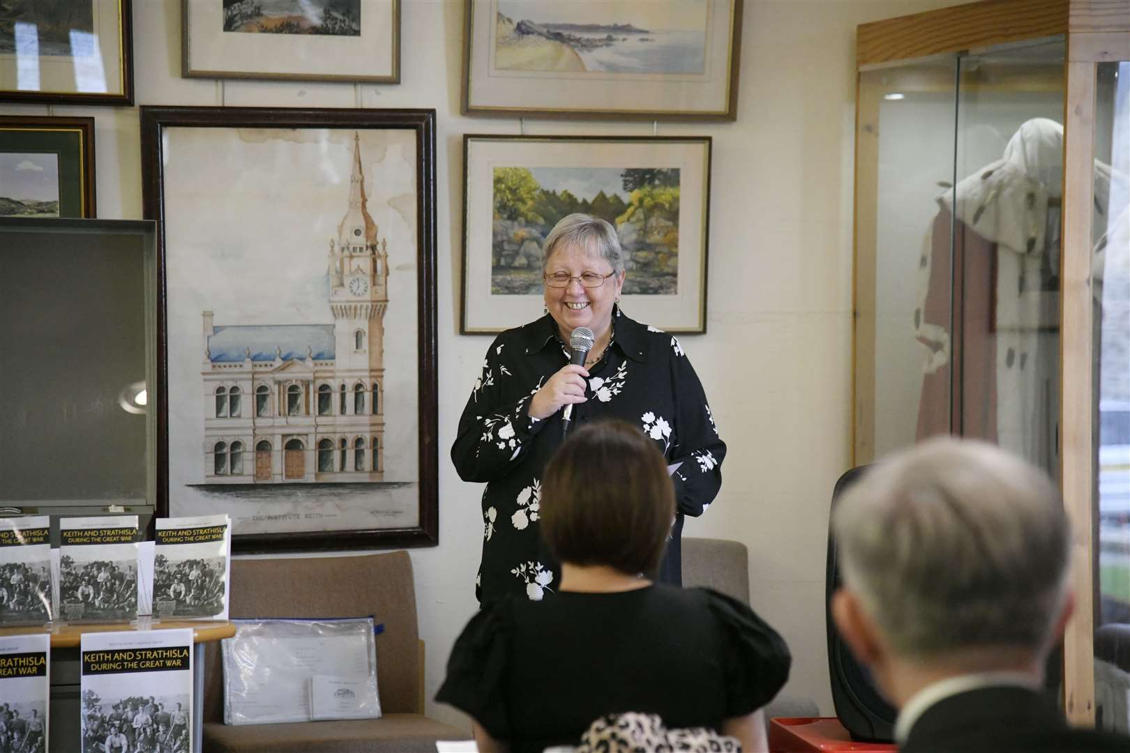 Janice Meldrum (Coordinator for Keith and District Heritage Centre) giving a speech at the book launch at Keith Library...Picture: Beth Taylor.