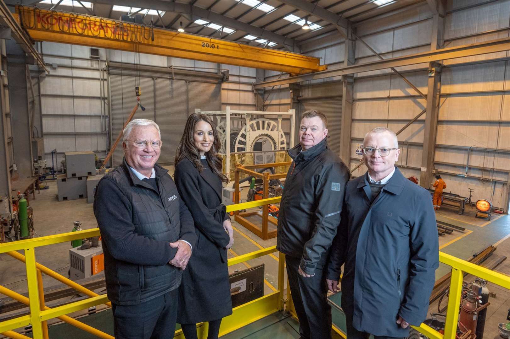 JBS Group's operations director Alex Whyte, sales and marketing director Jo McIntosh, general manager Gordon Milne and managing director Mike McCafferty.