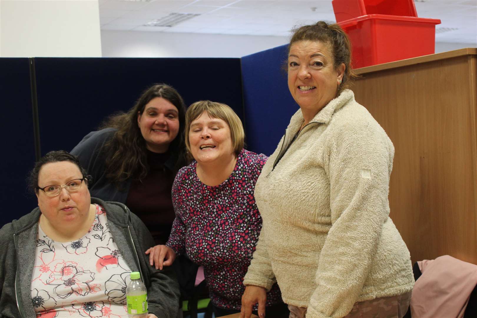 GO Green cafe participants (left) Emma Rennie, Natalie Naylor, Helen Sutherland, Tracy Harrision at this week's gathering at Grampian Opportunities premises, West High Street, Inverurie. Picture: Griselda McGregor