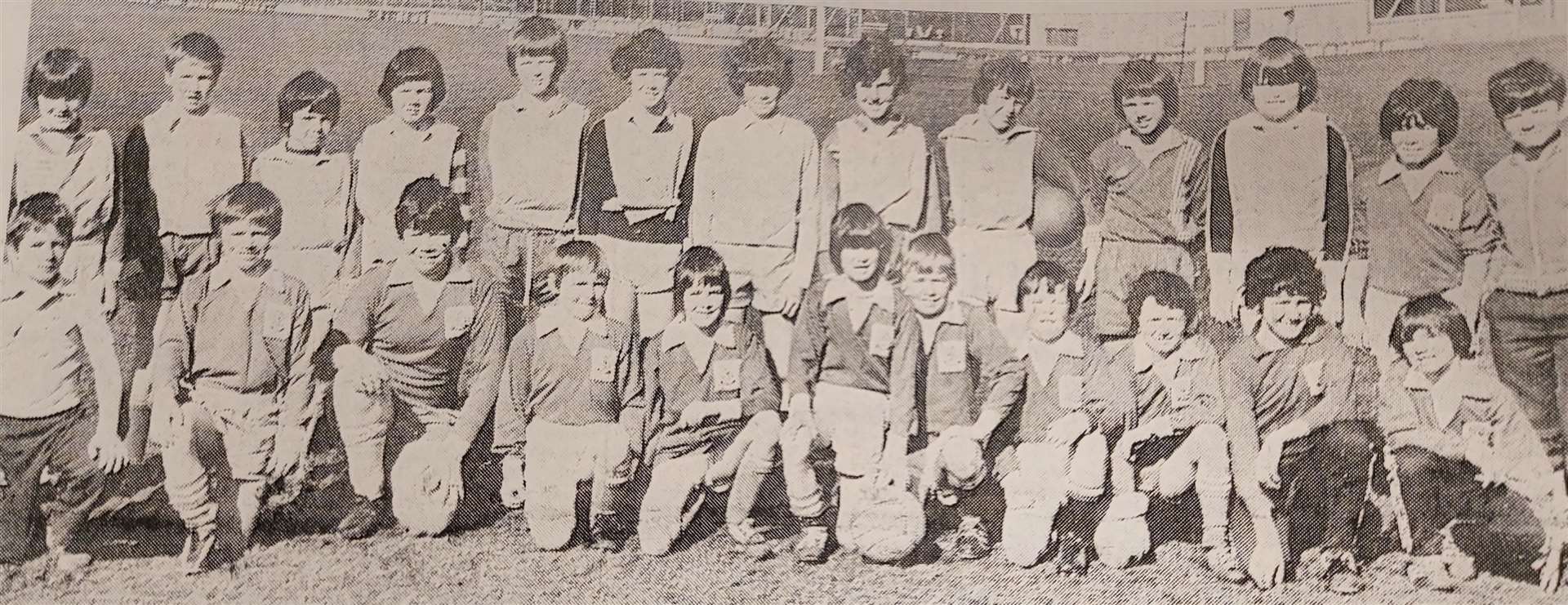 Kellands School and Inverurie Boys' Brigade football teams went head to head (Inverurie Advertiser 1979)