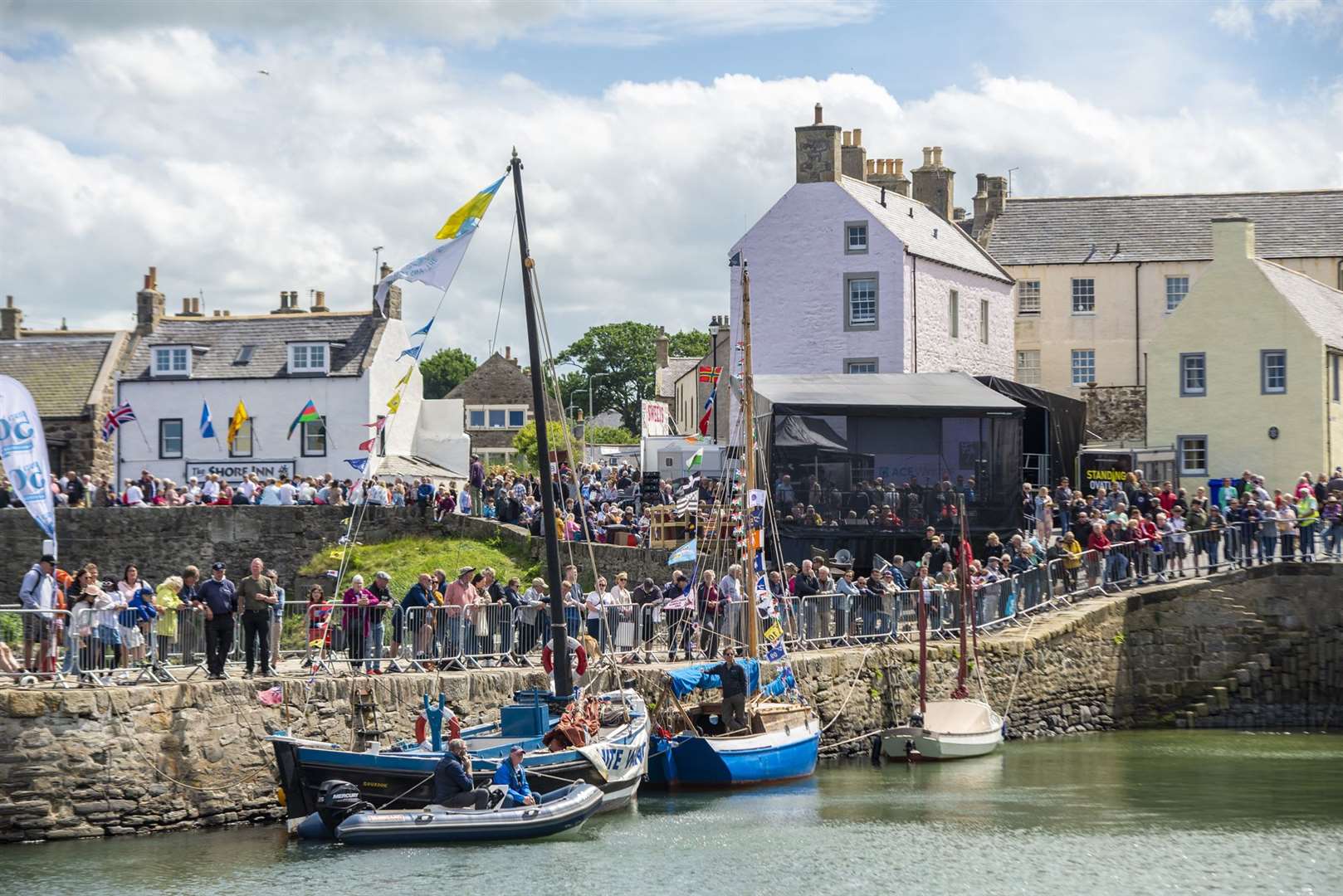A busy harbour on festival day. Picture: Allan Robertson